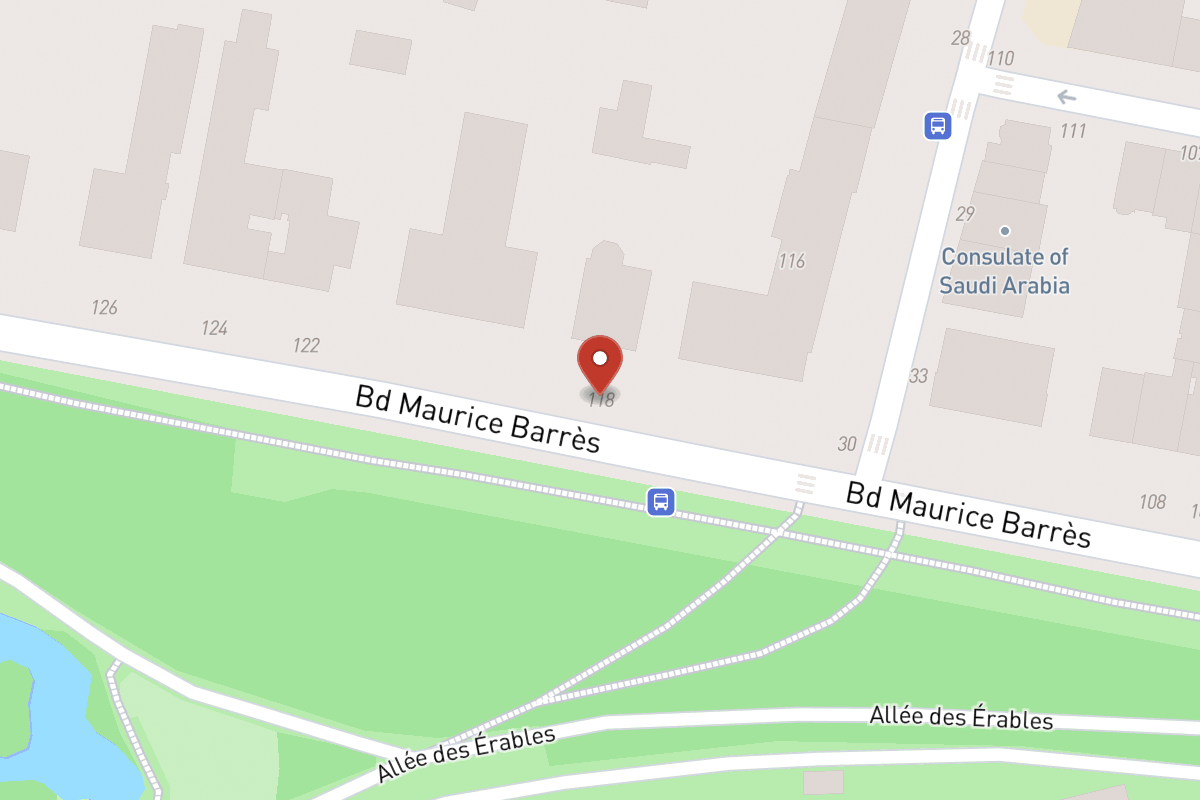 Plan de situation — 118 Boulevard Maurice Barrès