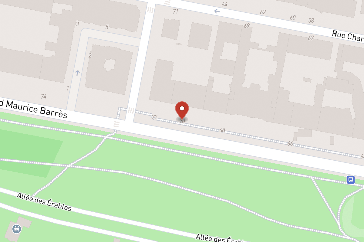 Plan de situation — 70 Boulevard Maurice Barrès