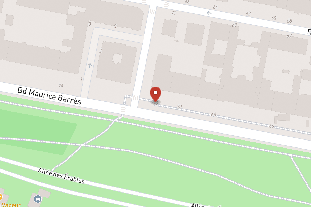 Plan de situation — 72 Boulevard Maurice Barrès