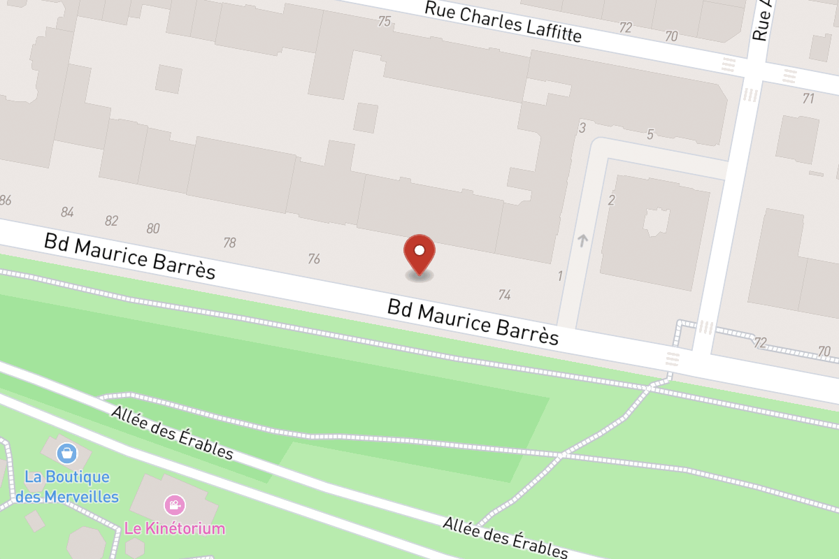 Plan de situation — 74BIS Boulevard Maurice Barrès