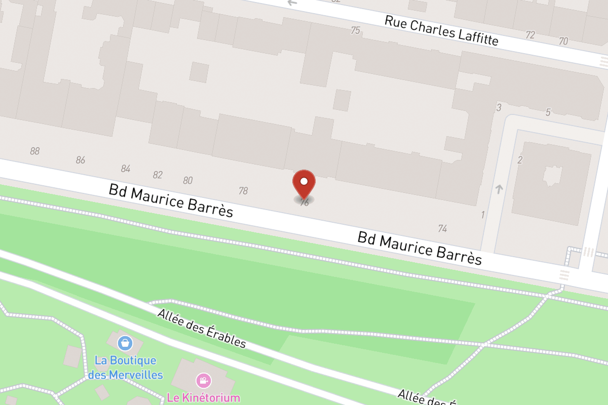 Plan de situation — 76 Boulevard Maurice Barrès