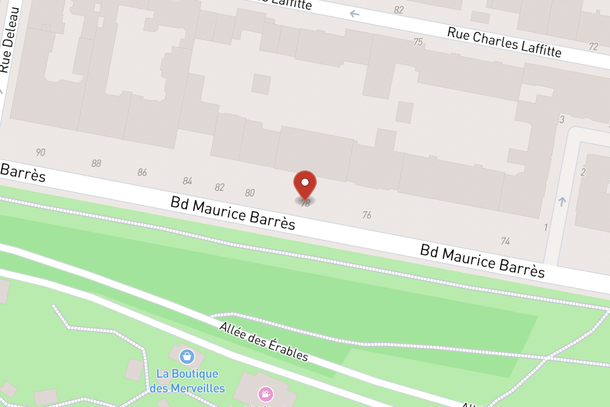 Plan de situation — 78 Boulevard Maurice Barrès