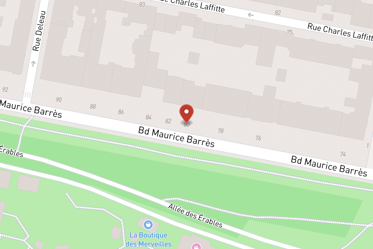 Plan de situation — 80 Boulevard Maurice Barrès
