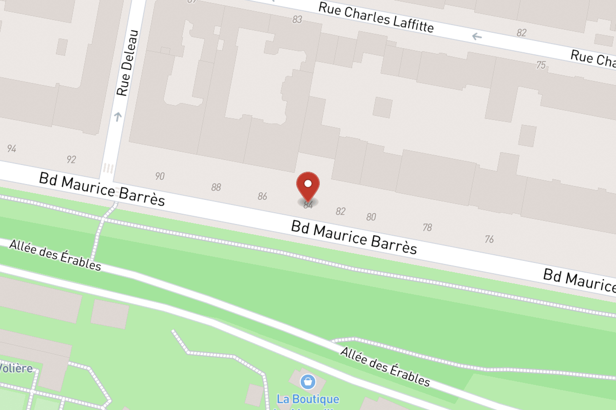 Plan de situation — 84 Boulevard Maurice Barrès