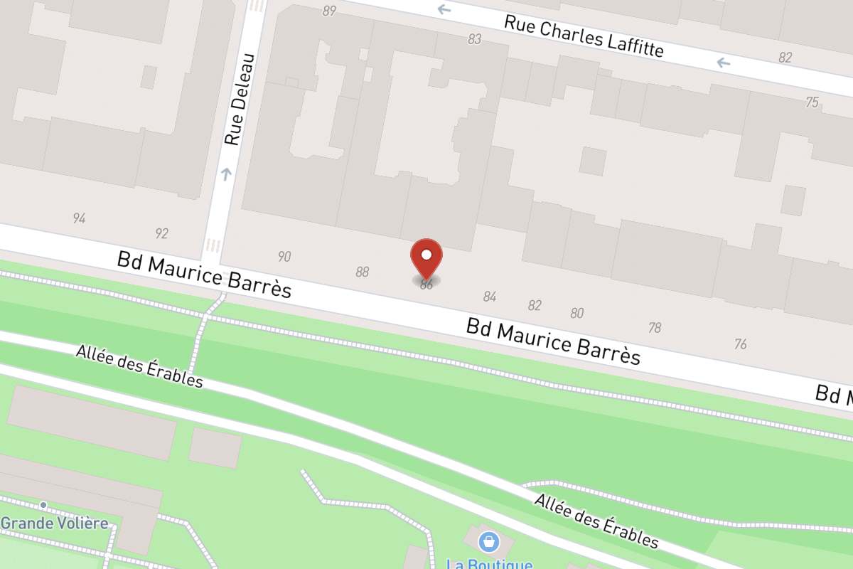 Plan de situation — 86 Boulevard Maurice Barrès