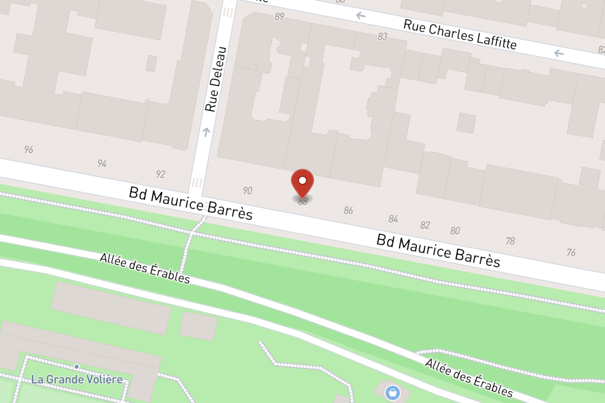 Plan de situation — 88 Boulevard Maurice Barrès
