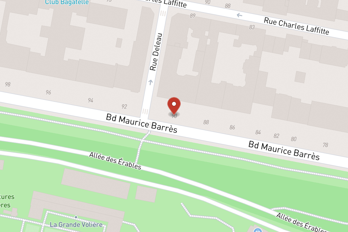 Plan de situation — 90 Boulevard Maurice Barrès