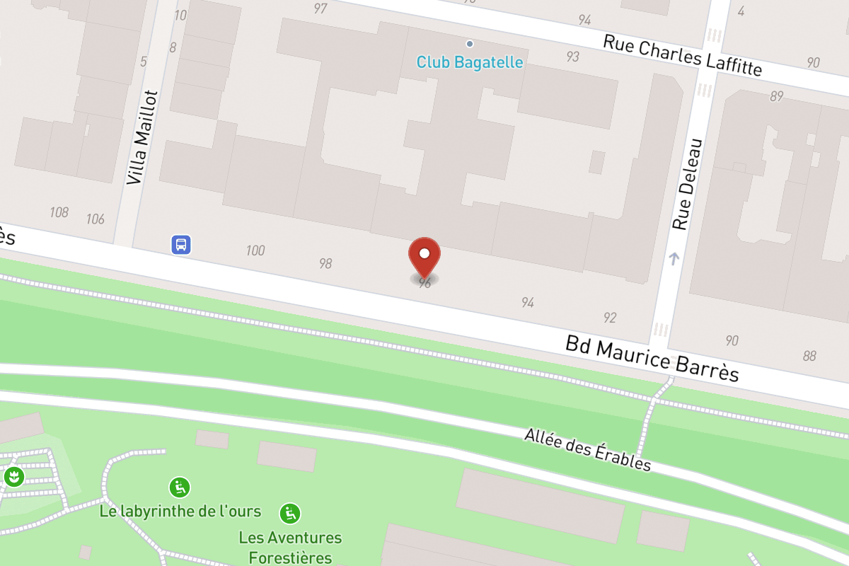 Plan de situation — 96 Boulevard Maurice Barrès