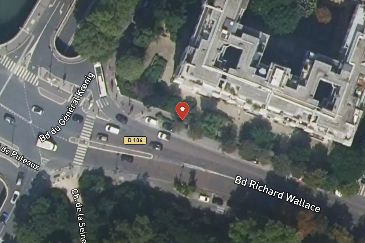 Vue satellite — 1 Boulevard Richard Wallace