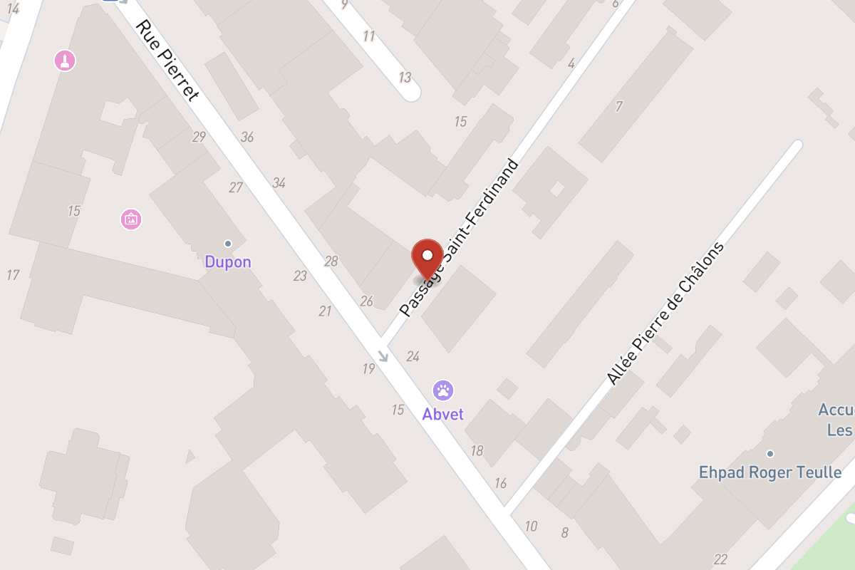 Plan de situation — 1 Passage Saint - Ferdinand