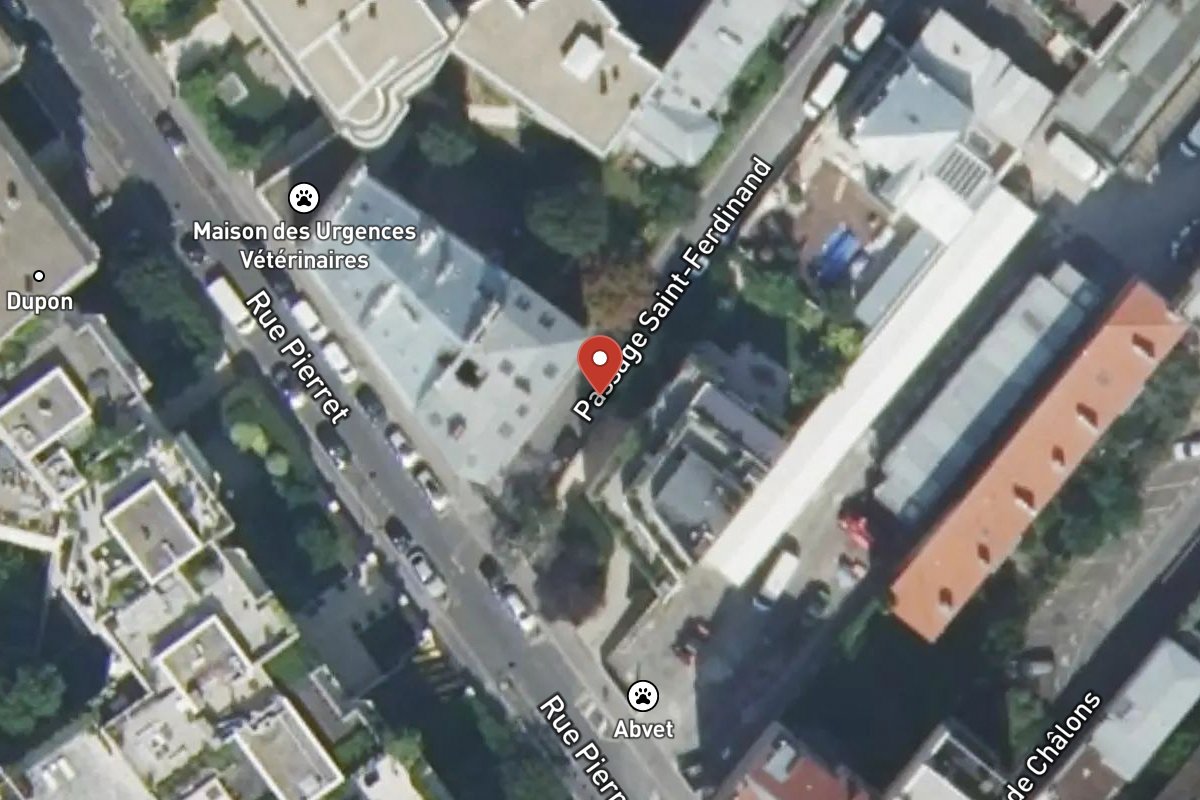 Vue satellite — 1 Passage Saint - Ferdinand