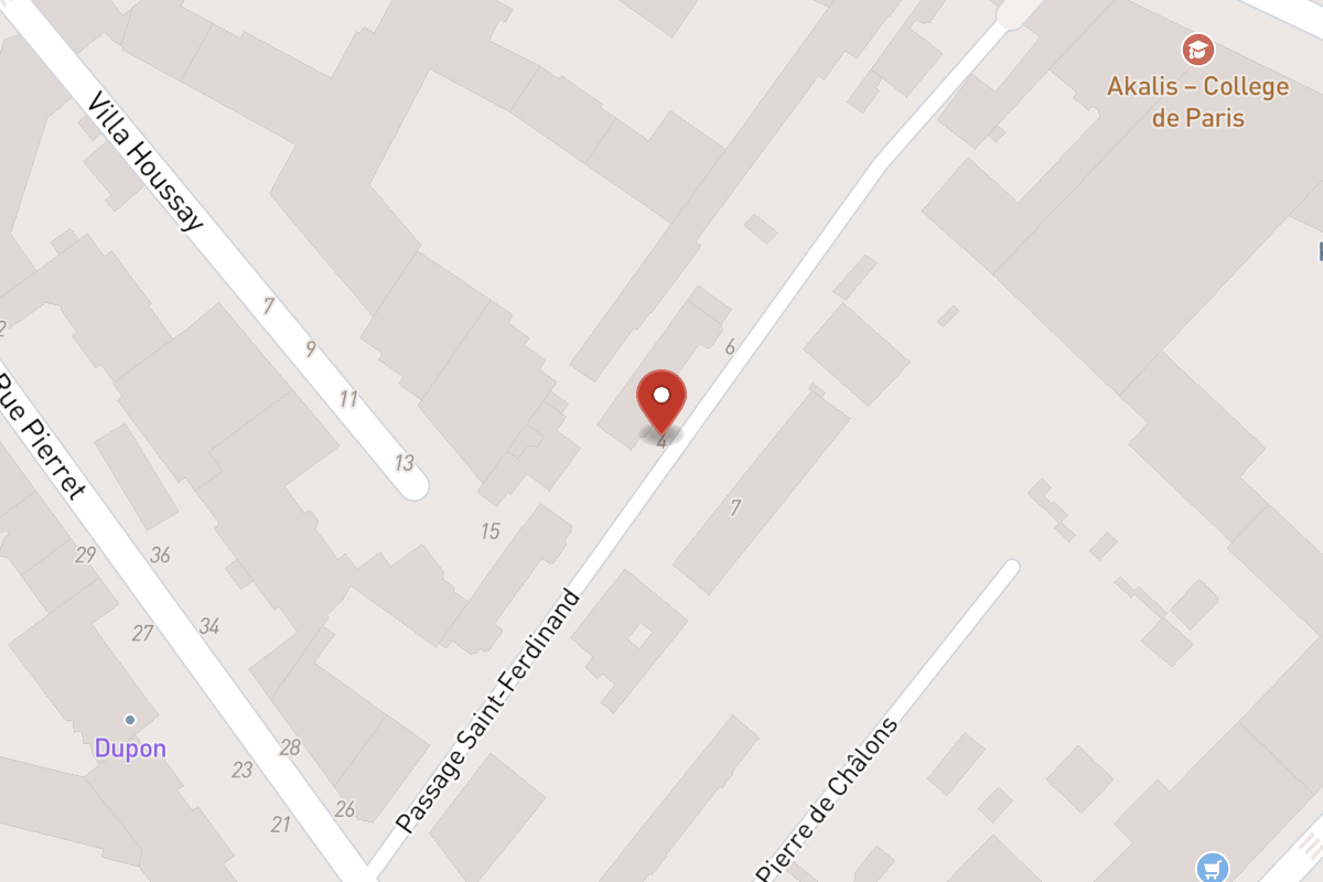 Plan de situation — 4 Passage Saint - Ferdinand