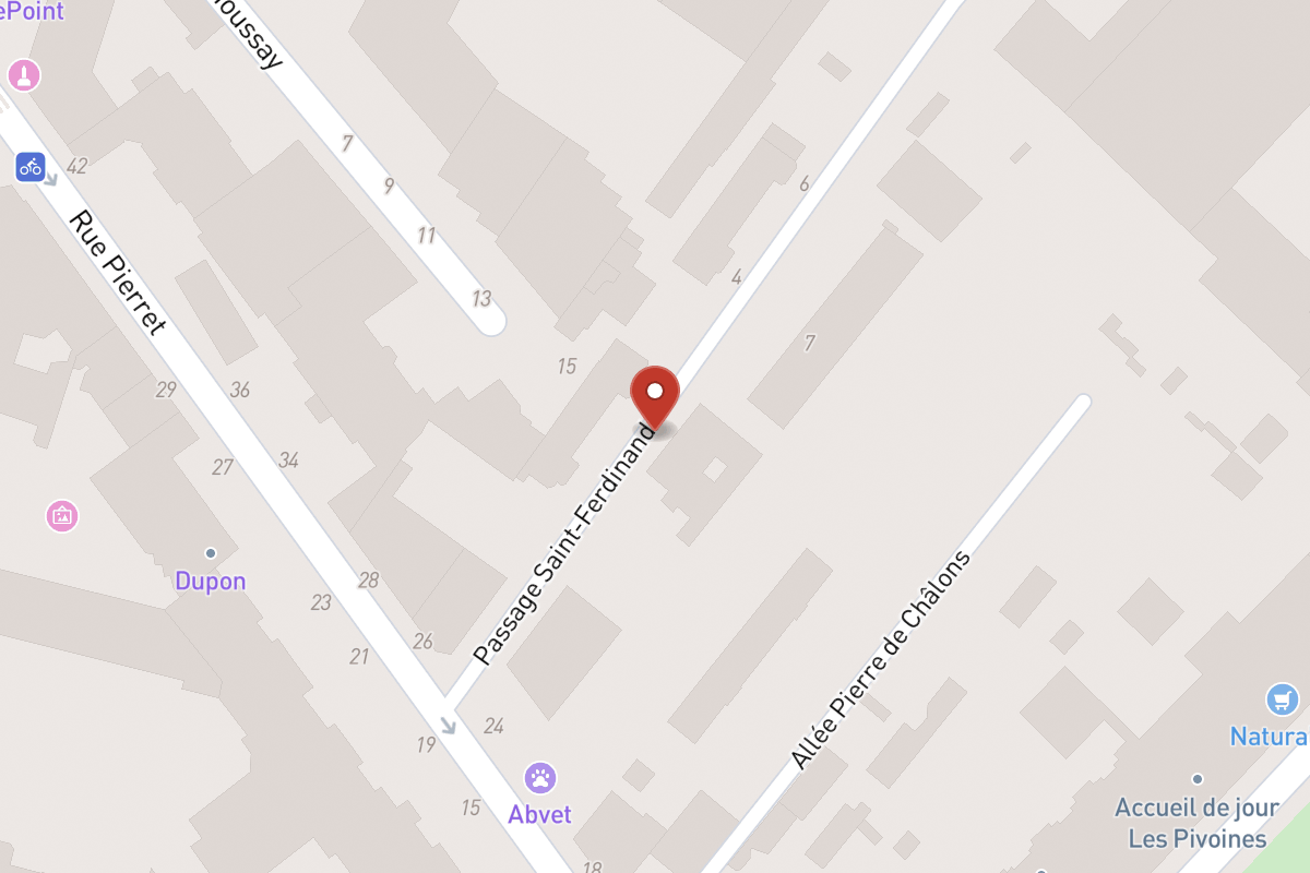 Plan de situation — 5 Passage Saint - Ferdinand