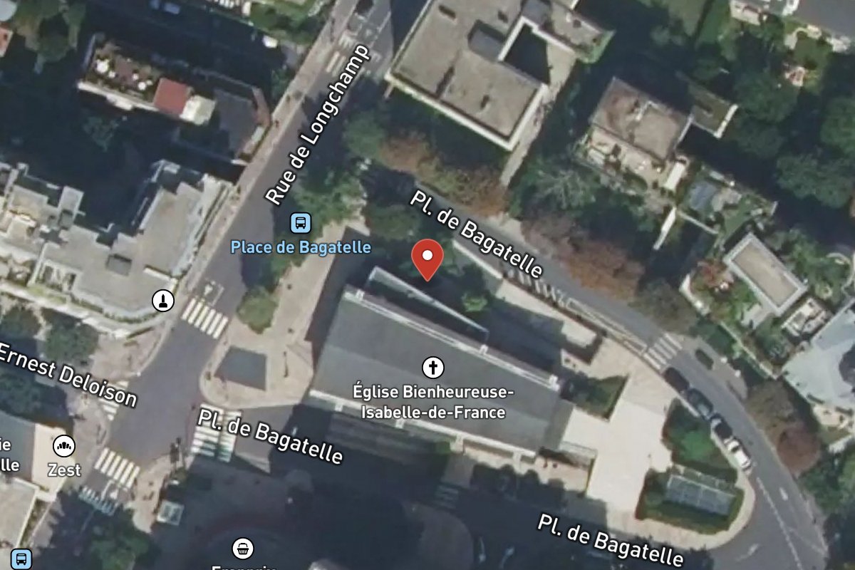 Vue satellite — 1BIS Place de Bagatelle