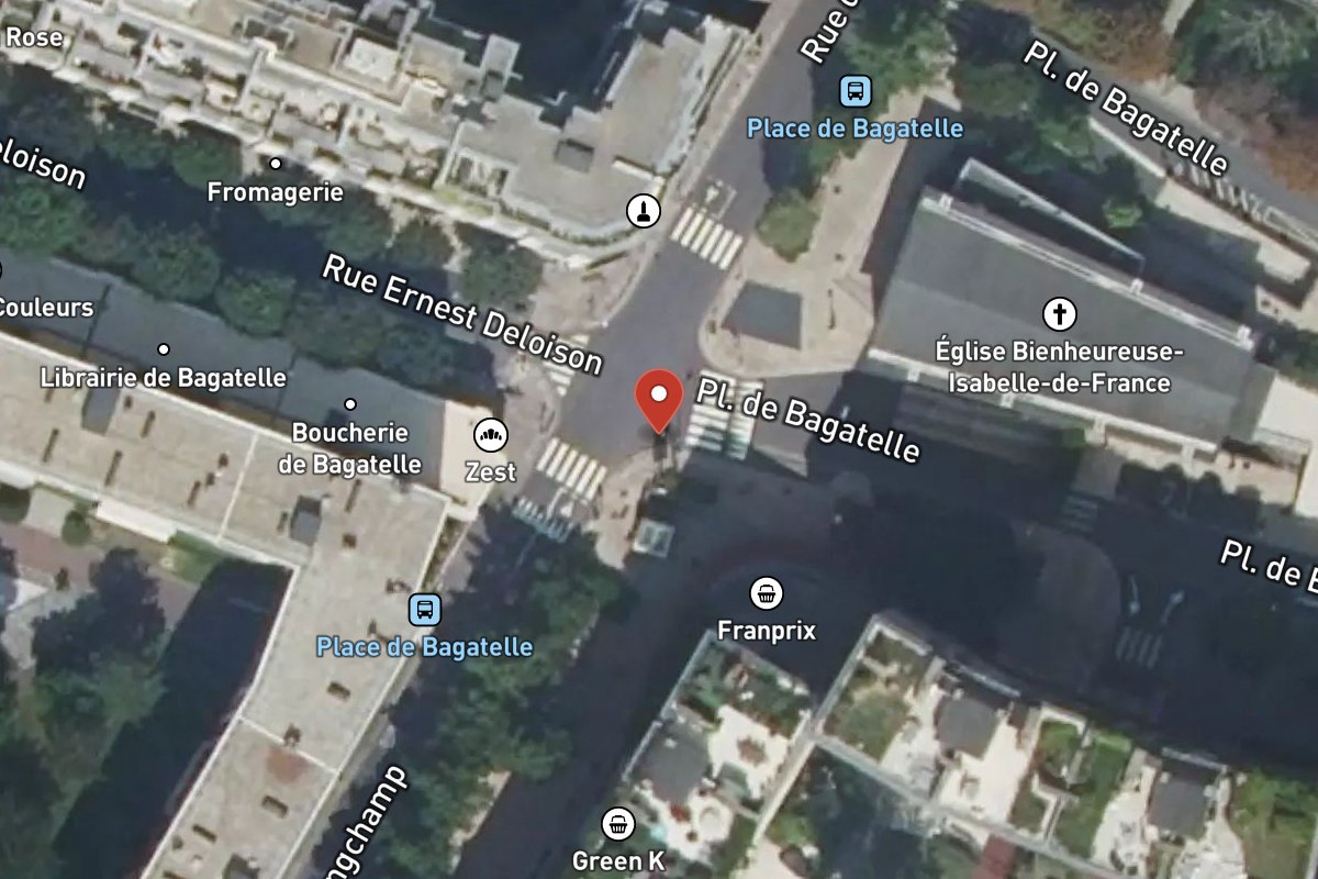 Vue satellite — 2BIS Place de Bagatelle