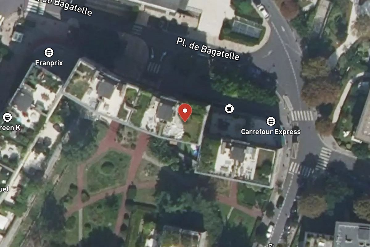 Vue satellite — 2 Place de Bagatelle