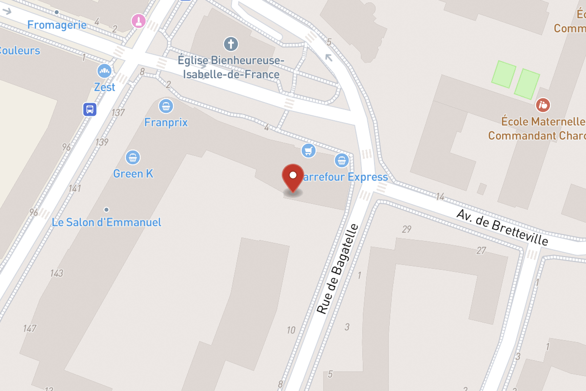 Plan de situation — 4 Place de Bagatelle