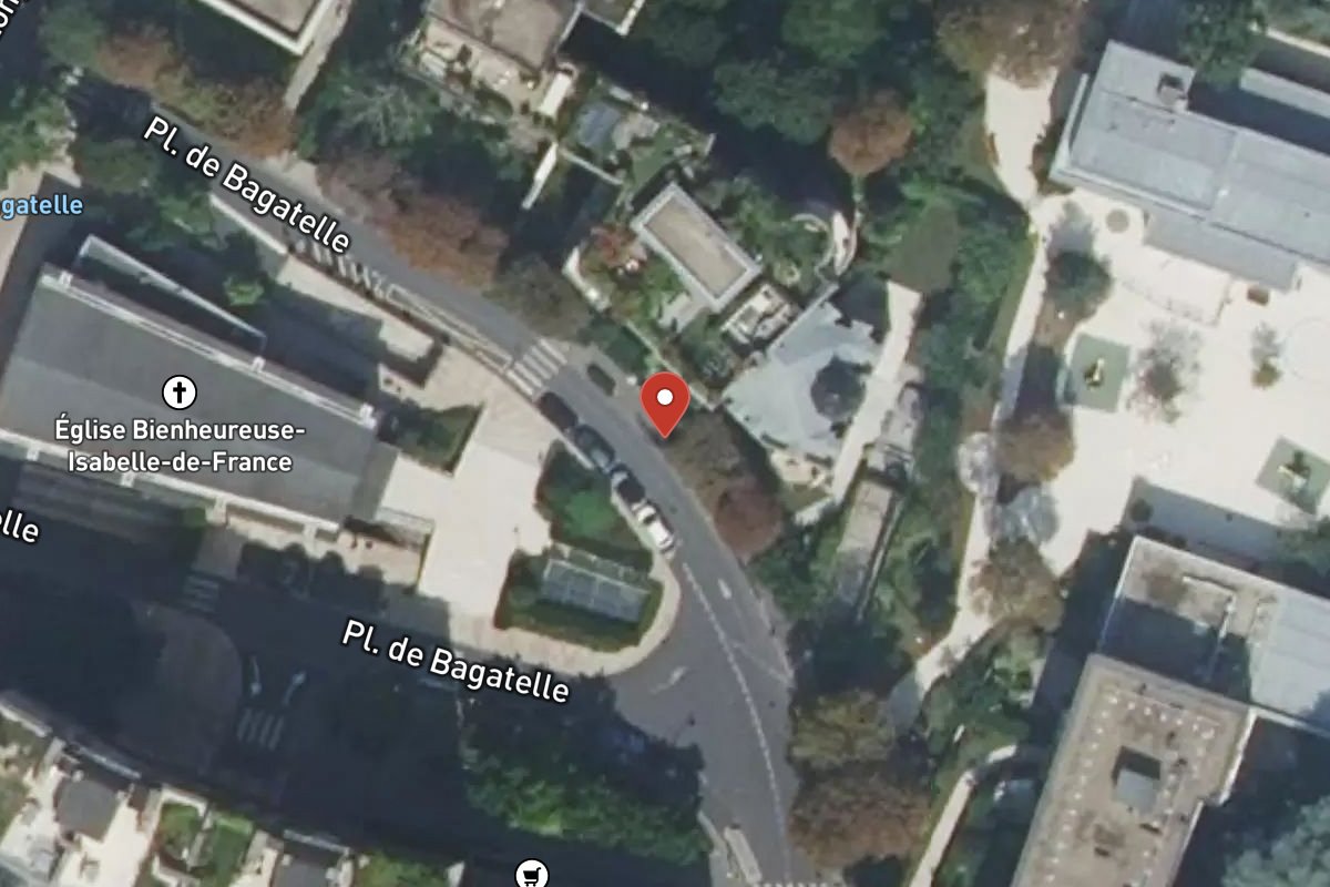 Vue satellite — 5BIS Place de Bagatelle
