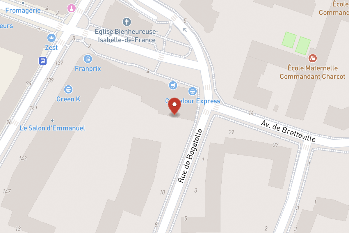 Plan de situation — 5 Place de Bagatelle