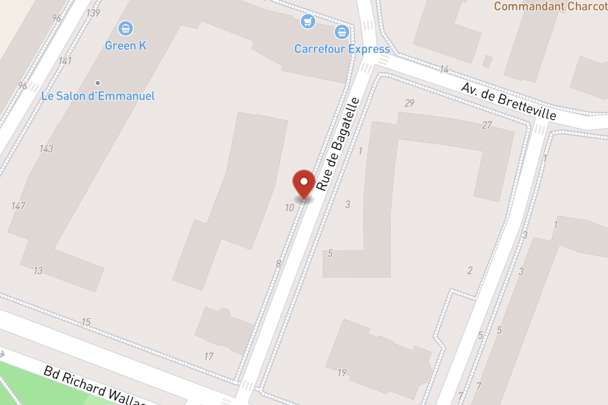 Plan de situation — 6BIS Place de Bagatelle