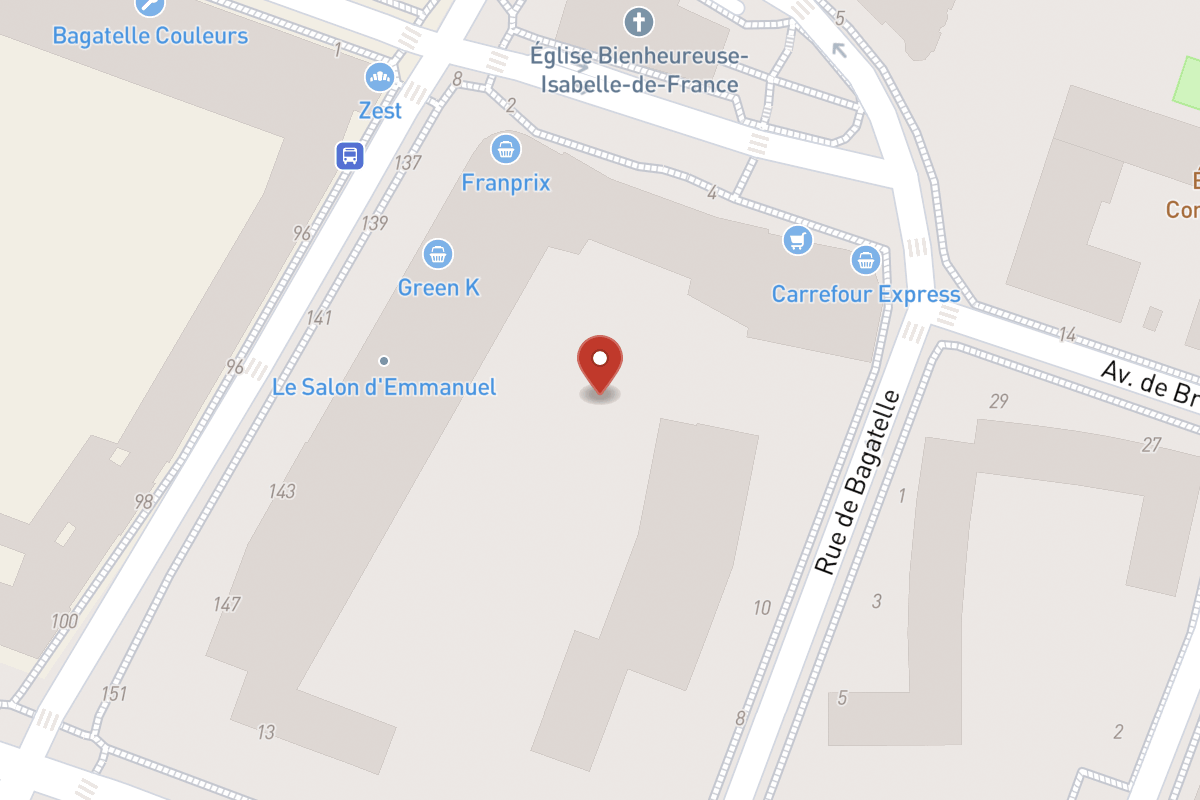 Plan de situation — 8 Place de Bagatelle
