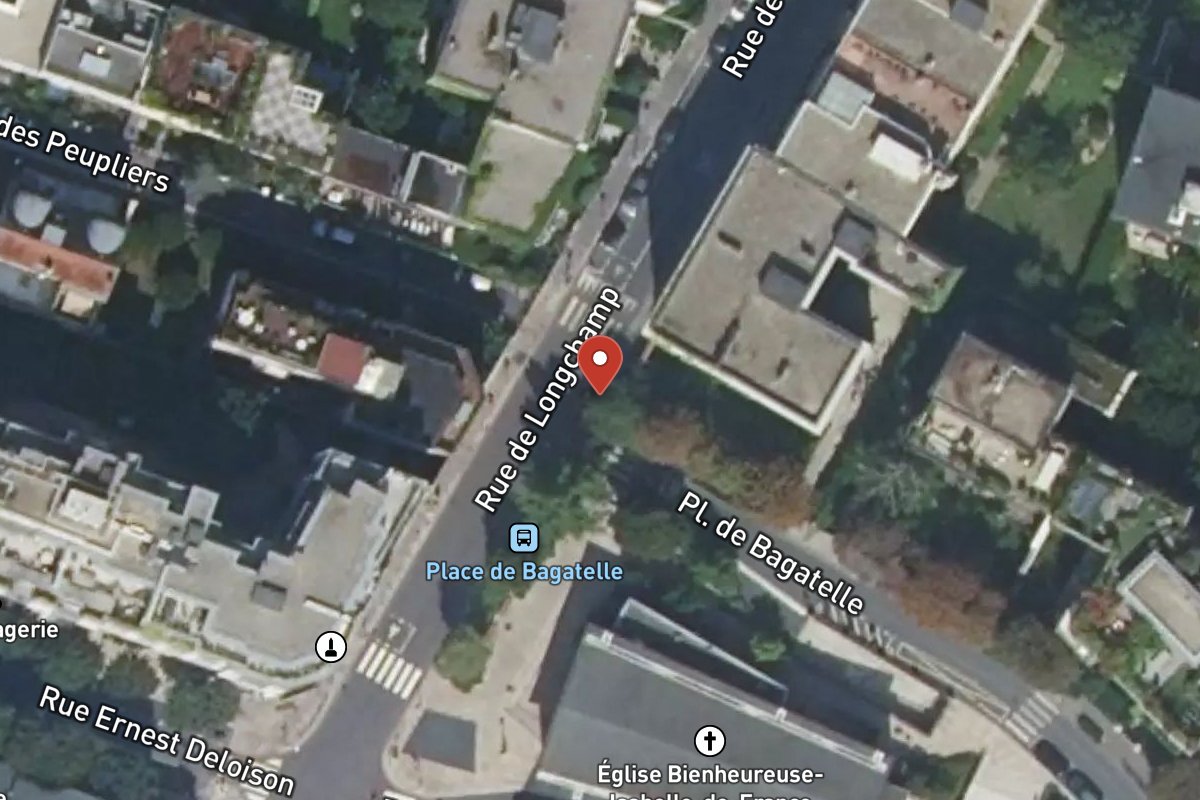 Vue satellite — 9 Place de Bagatelle