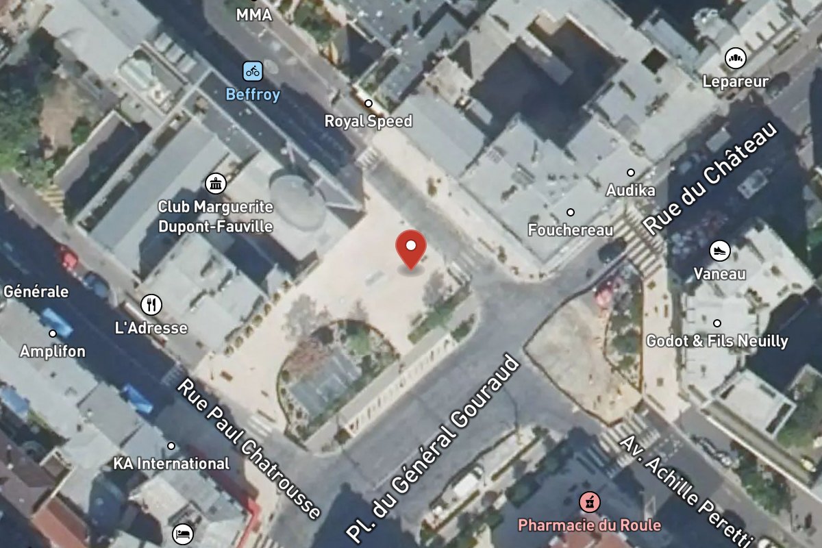 Vue satellite — 1 Place du Général Gouraud