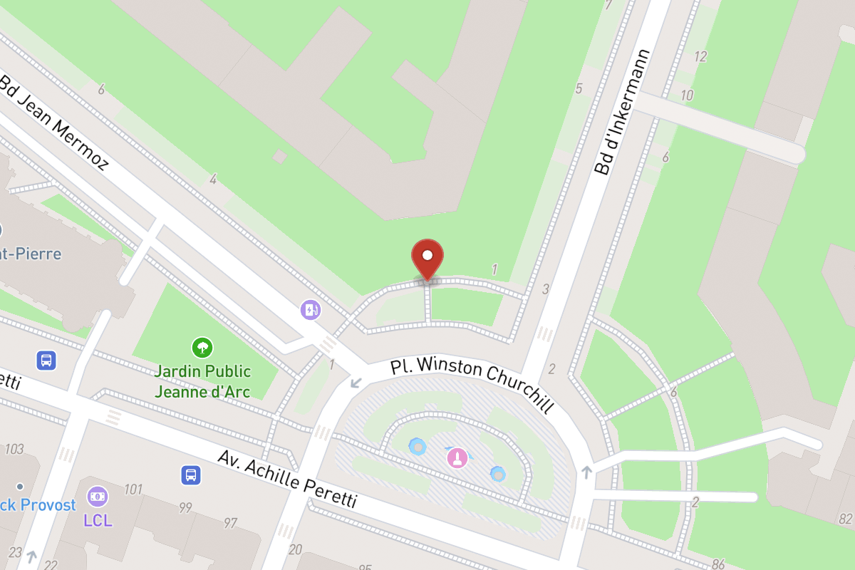 Plan de situation — 1 Place Winston Churchill