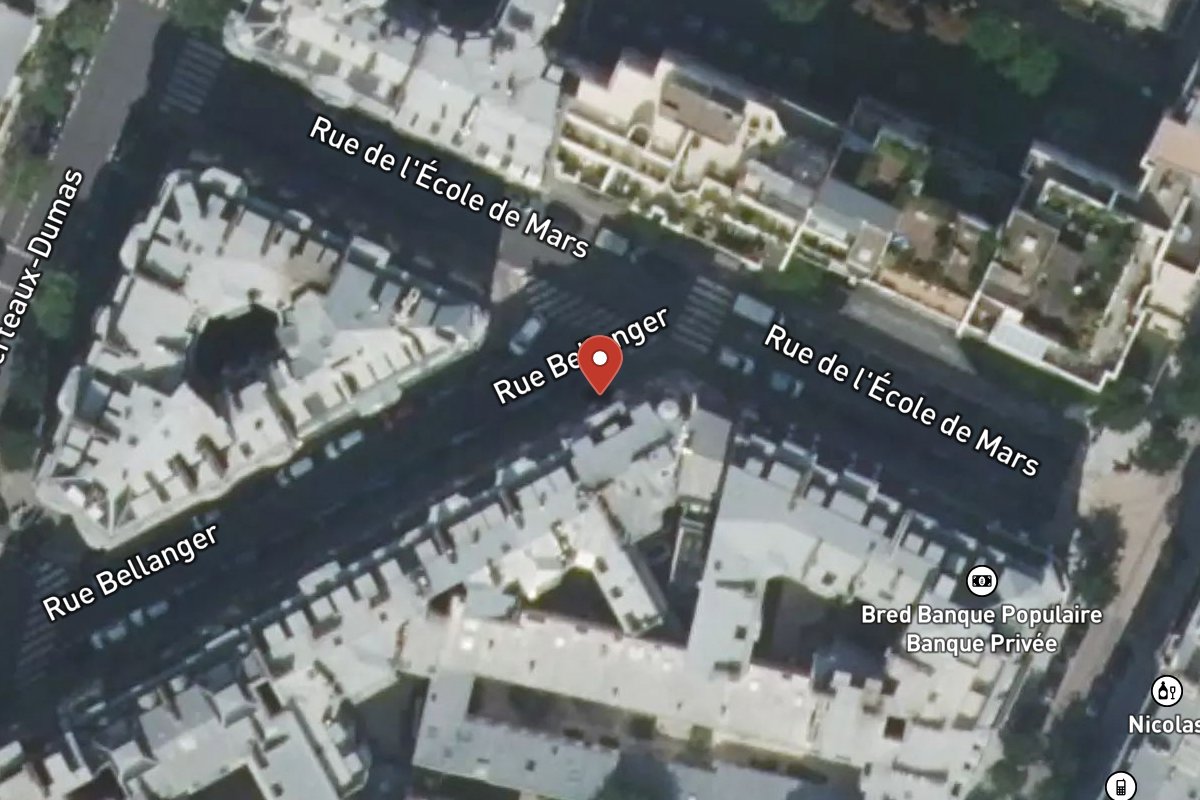 Vue satellite — 10 Rue Bellanger