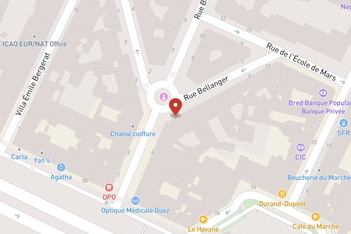 Plan de situation — 2 Rue Bellanger