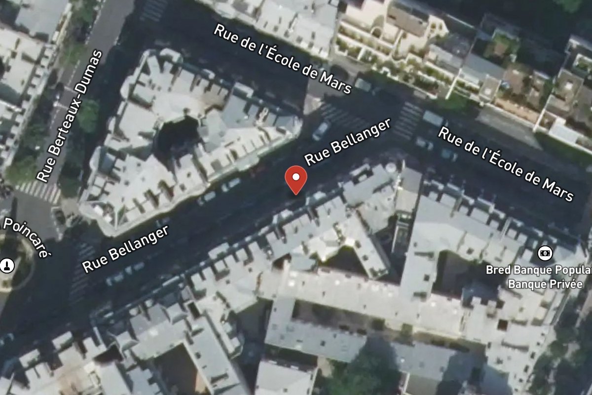 Vue satellite — 8 Rue Bellanger