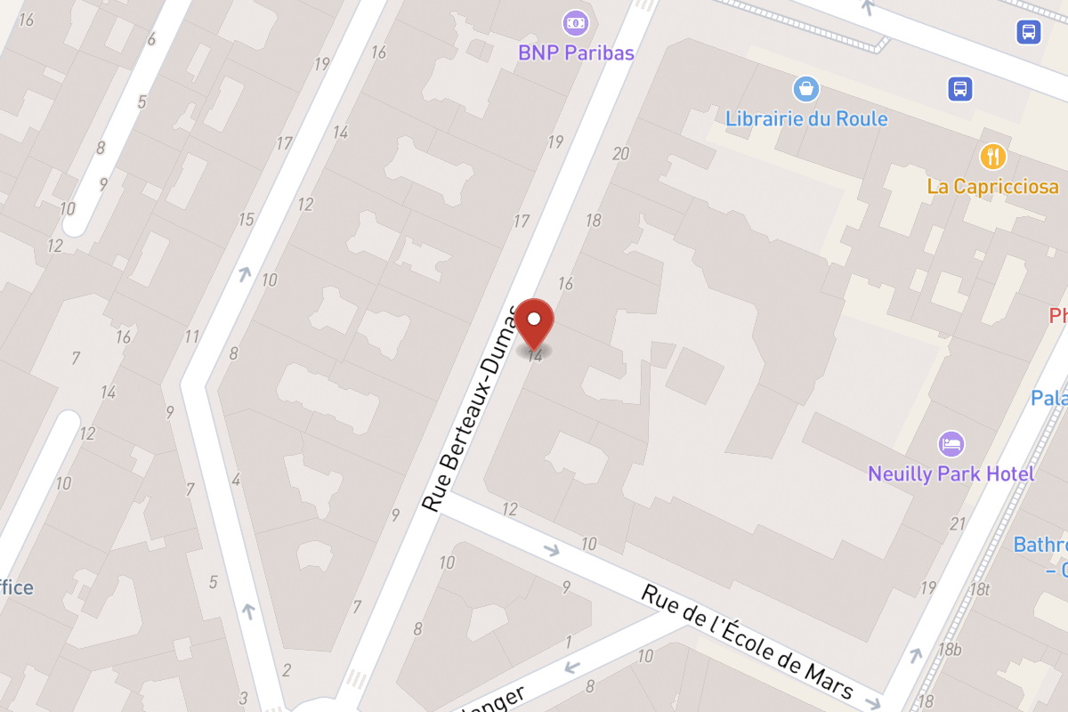 Plan de situation — 14 Rue Berteaux Dumas
