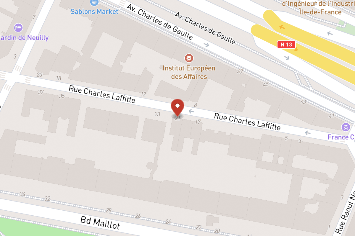 Plan de situation — 21 Rue Charles Laffitte