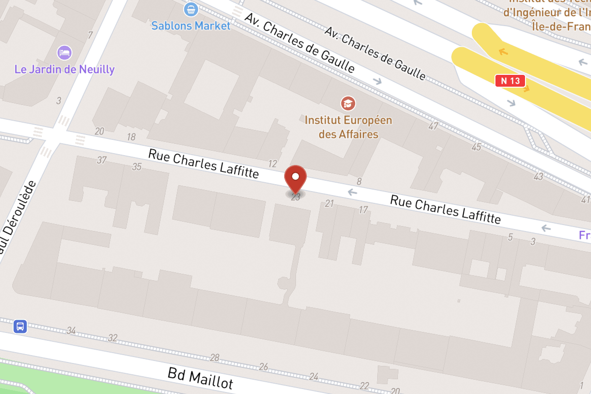 Plan de situation — 23 Rue Charles Laffitte