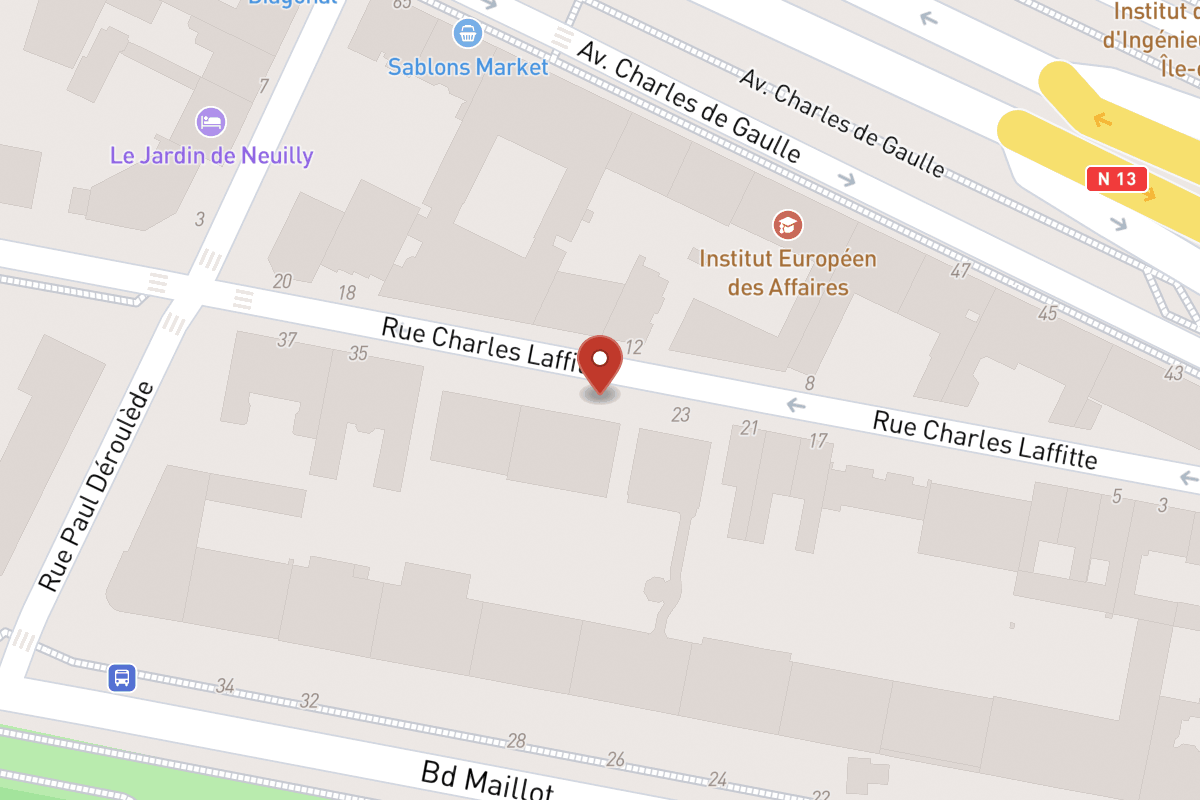 Plan de situation — 25 Rue Charles Laffitte