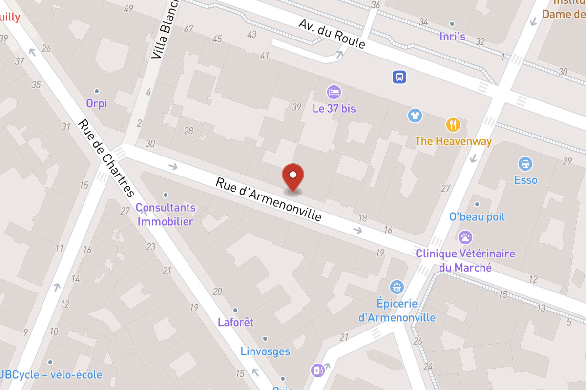 Plan de situation — 20BIS Rue d'Armenonville
