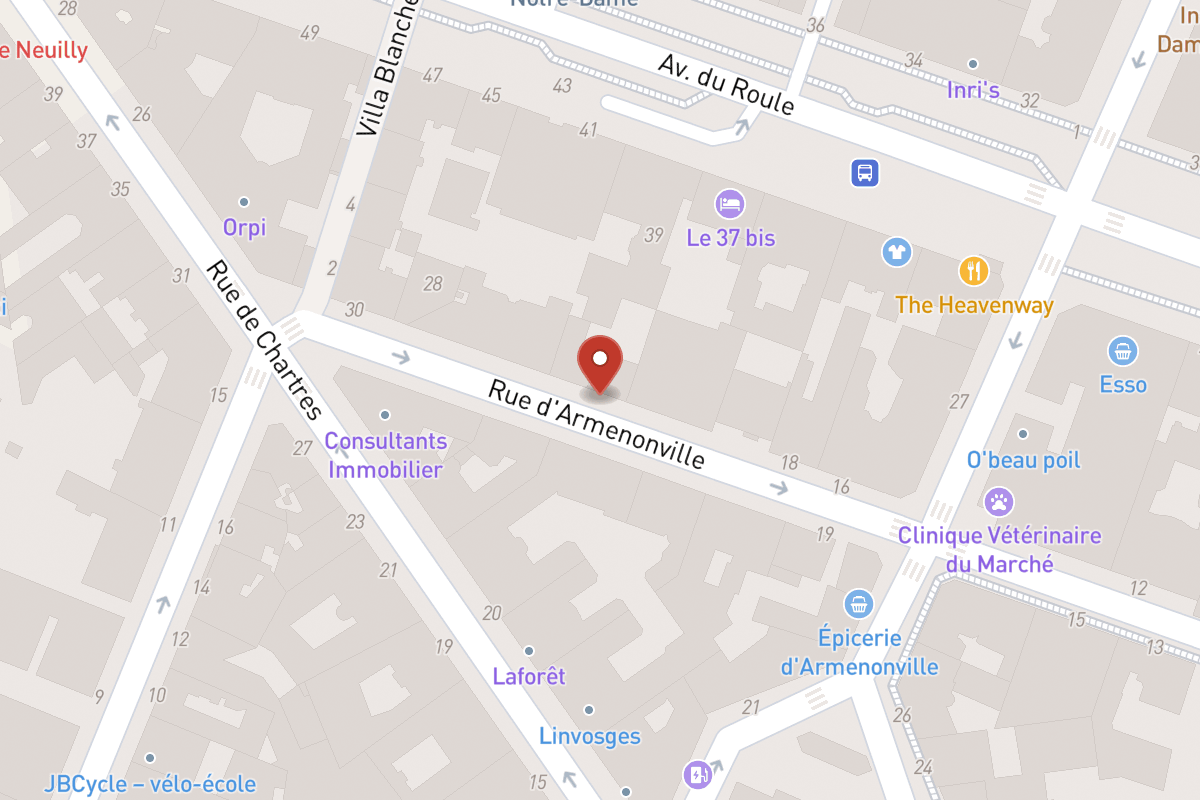 Plan de situation — 22 Rue d'Armenonville