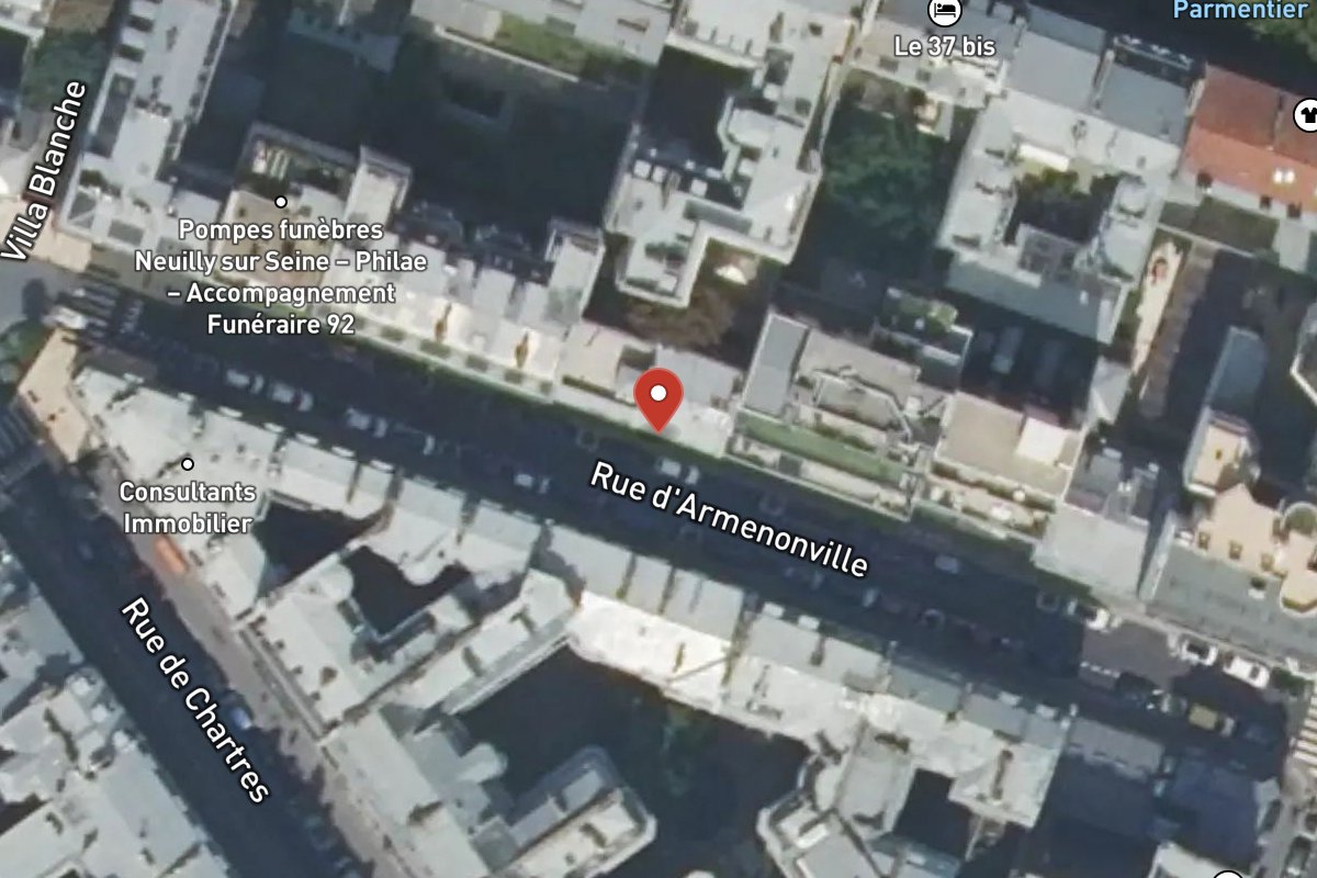 Vue satellite — 22 Rue d'Armenonville