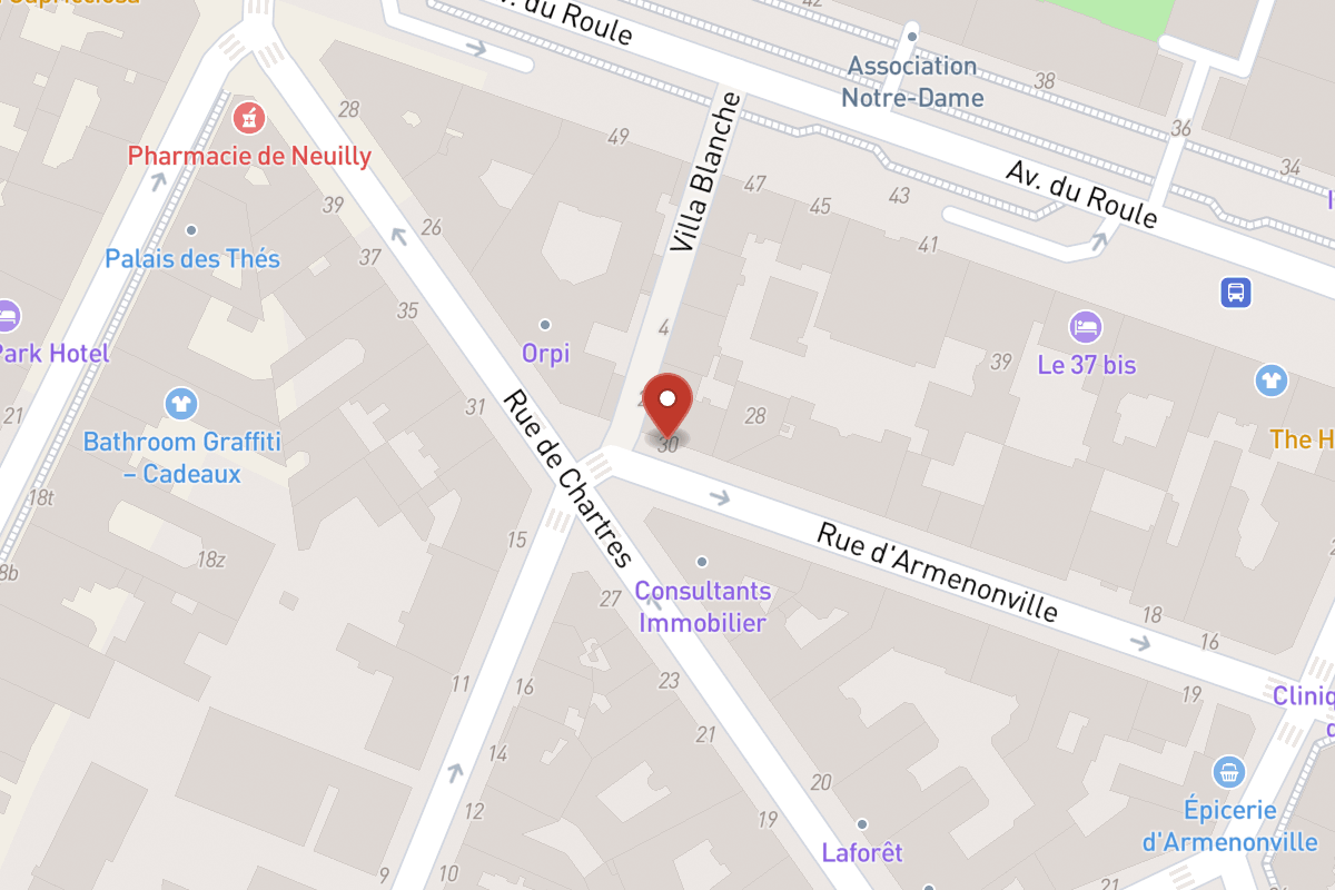 Plan de situation — 30 Rue d'Armenonville