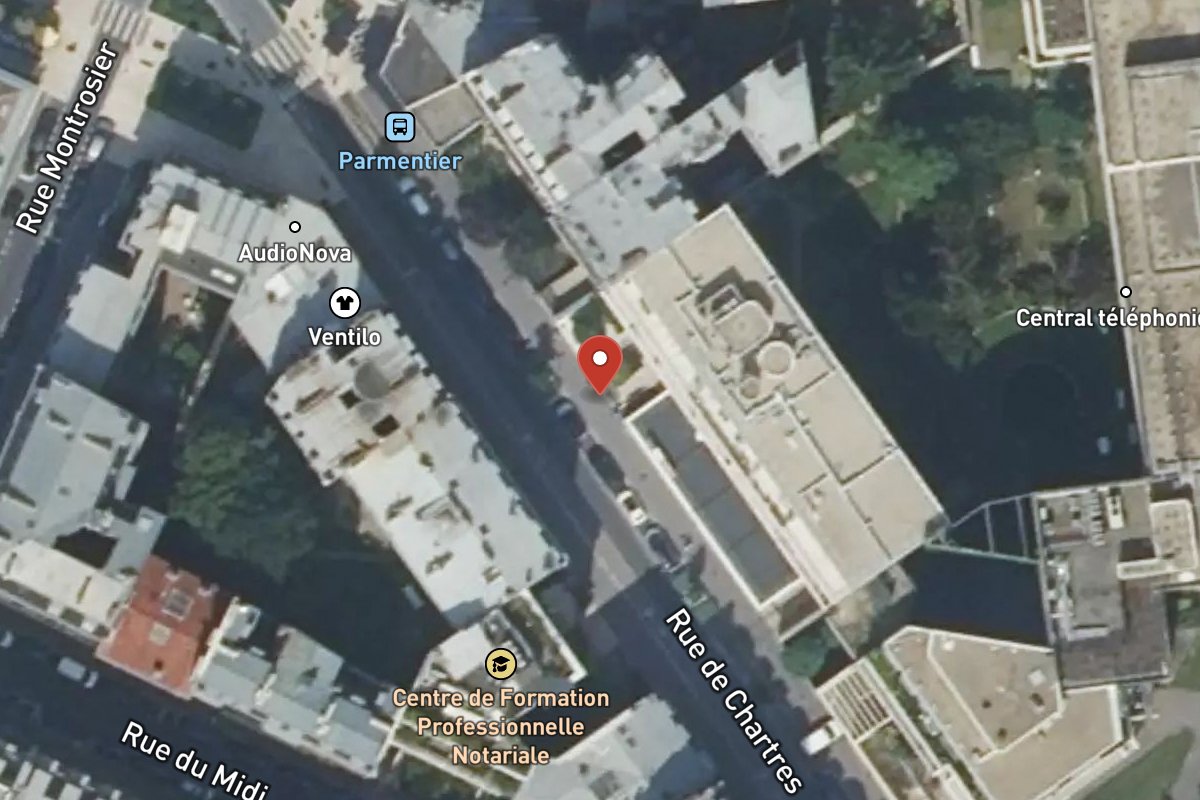 Vue satellite — 12 Rue de Chartres