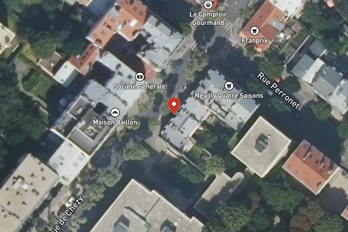 Vue satellite — 28 Rue de Chézy