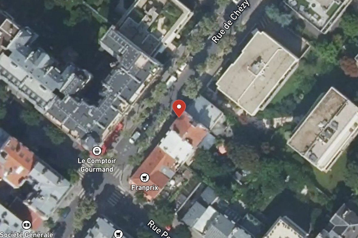 Vue satellite — 38 Rue de Chézy