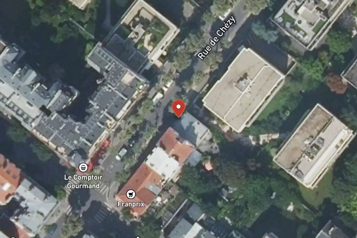 Vue satellite — 40 Rue de Chézy