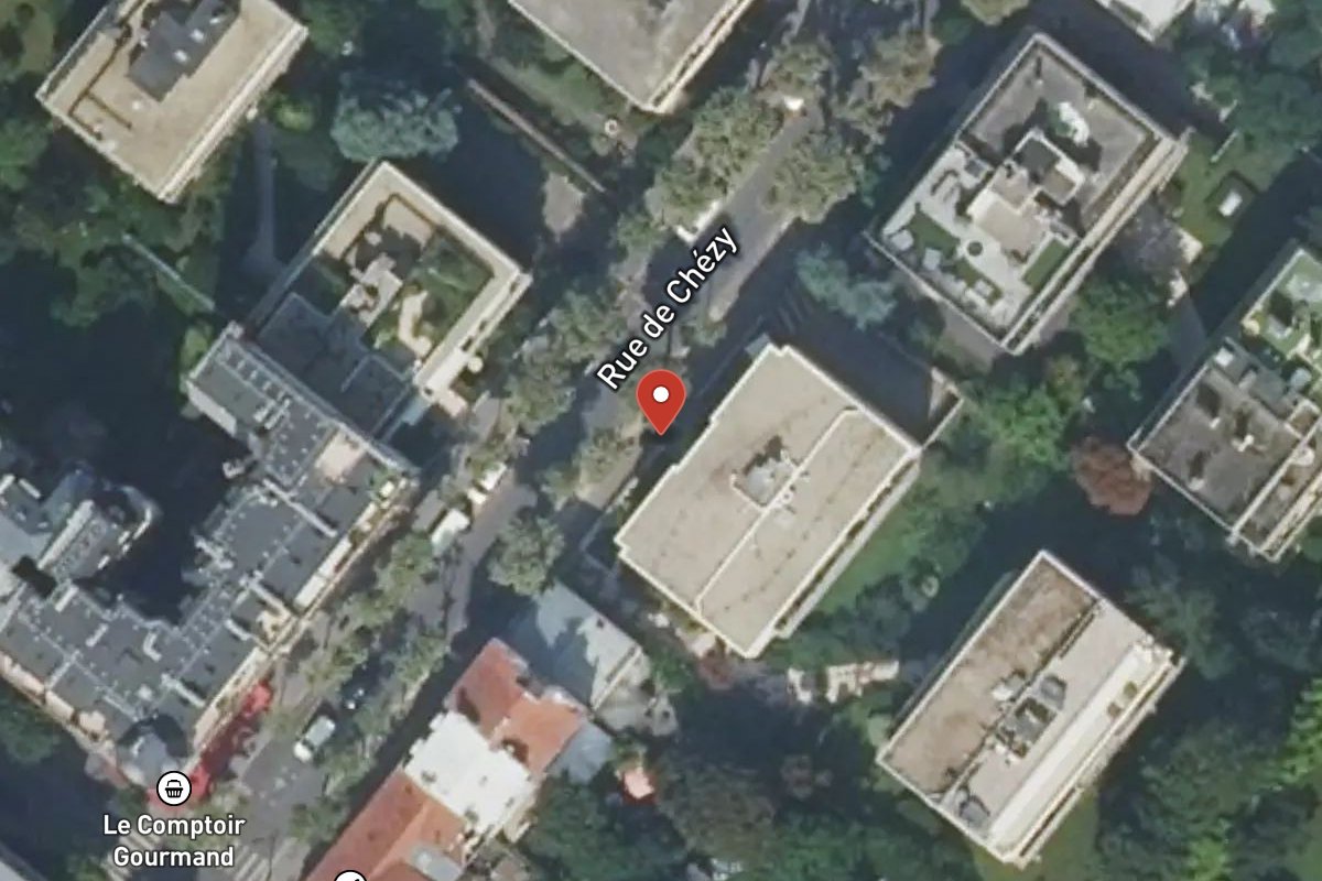 Vue satellite — 42 Rue de Chézy