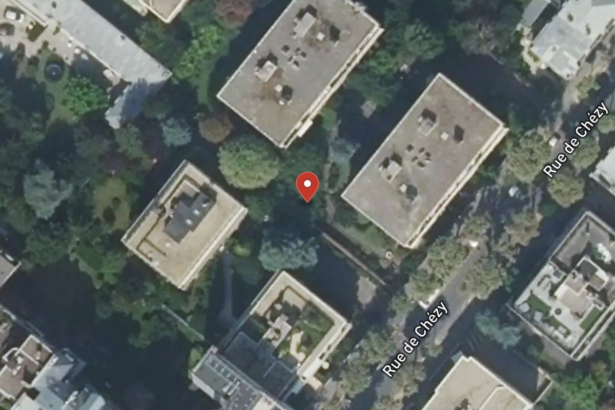 Vue satellite — 43 Rue de Chézy