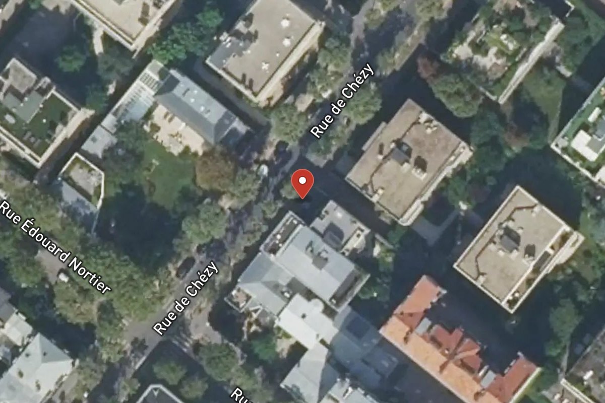 Vue satellite — 58 Rue de Chézy