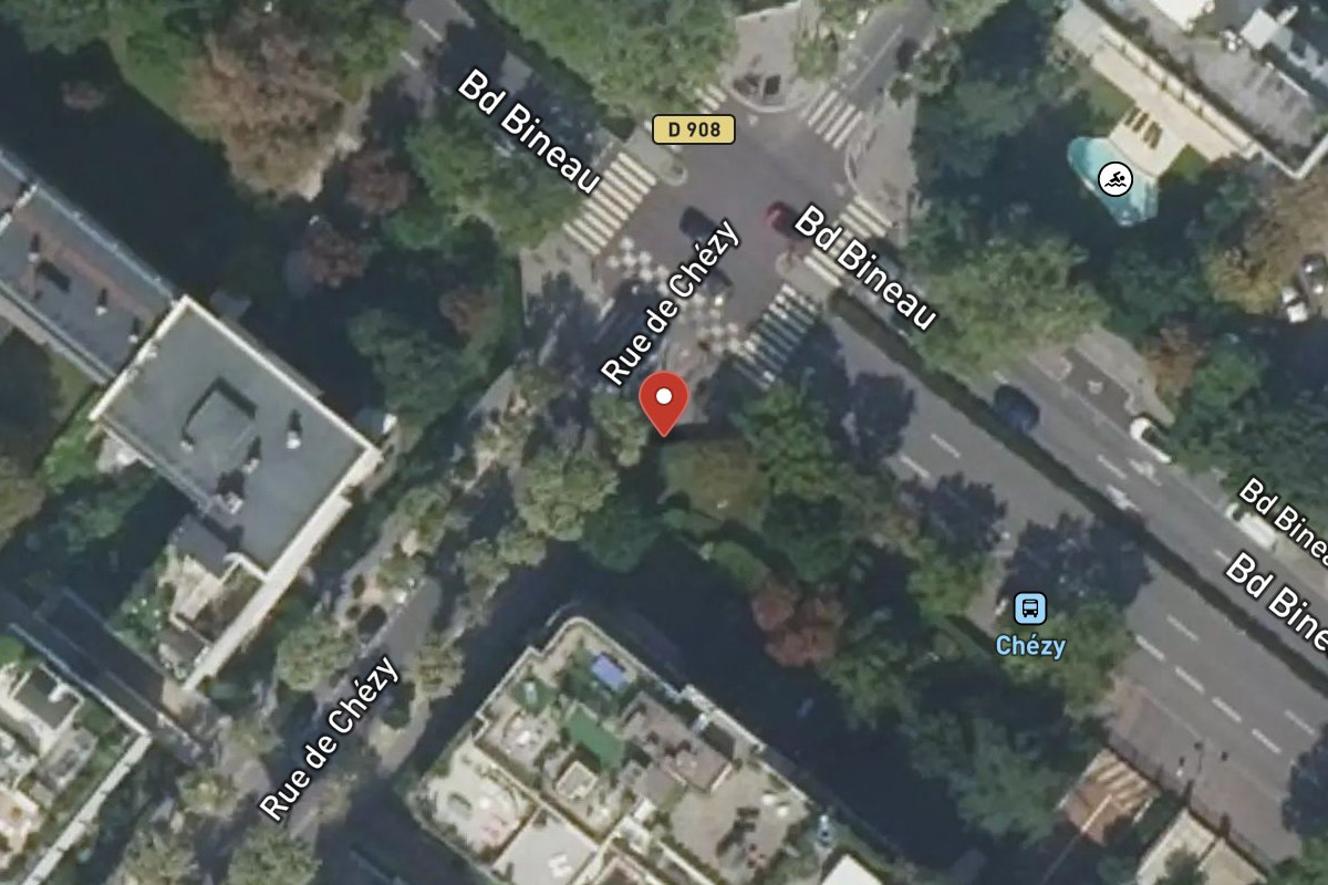 Vue satellite — 70 Rue de Chézy