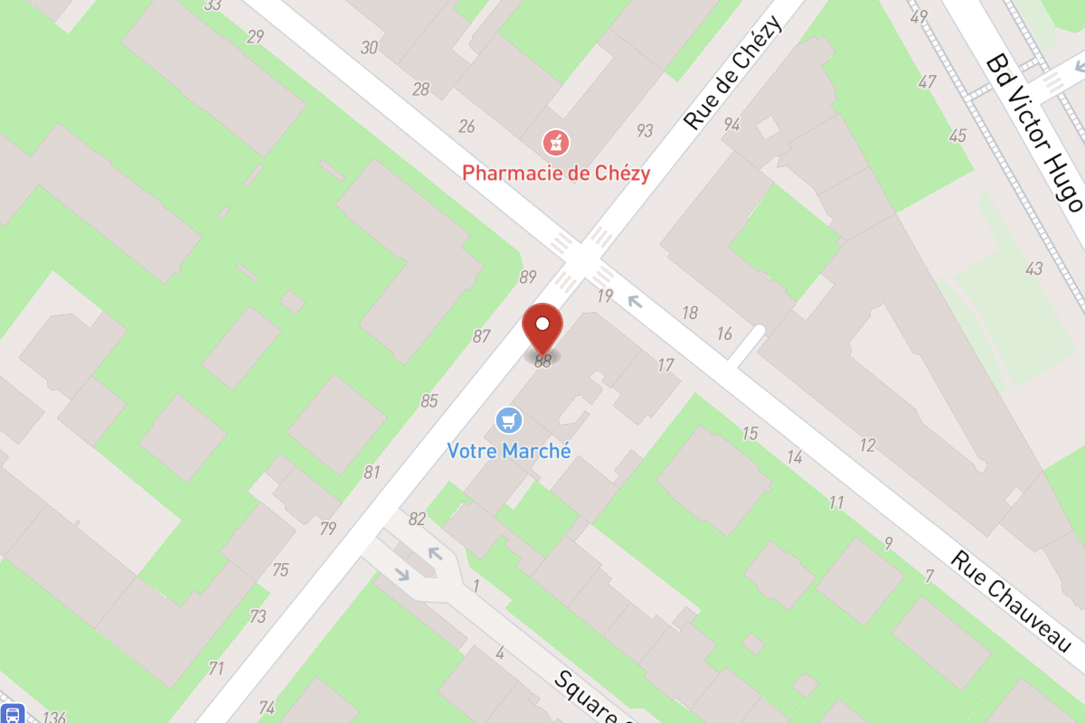 Plan de situation — 88 Rue de Chézy