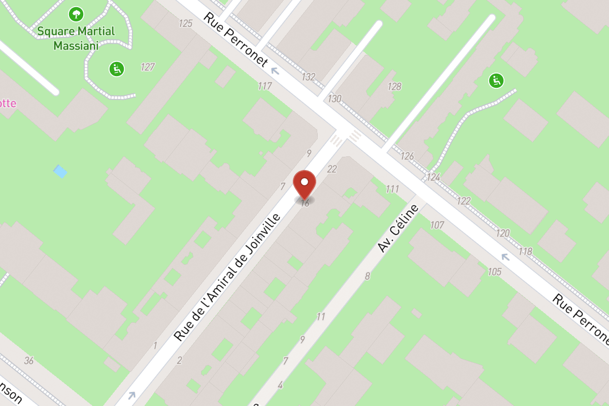 Plan de situation — 16 Rue de l’Amiral de Joinville