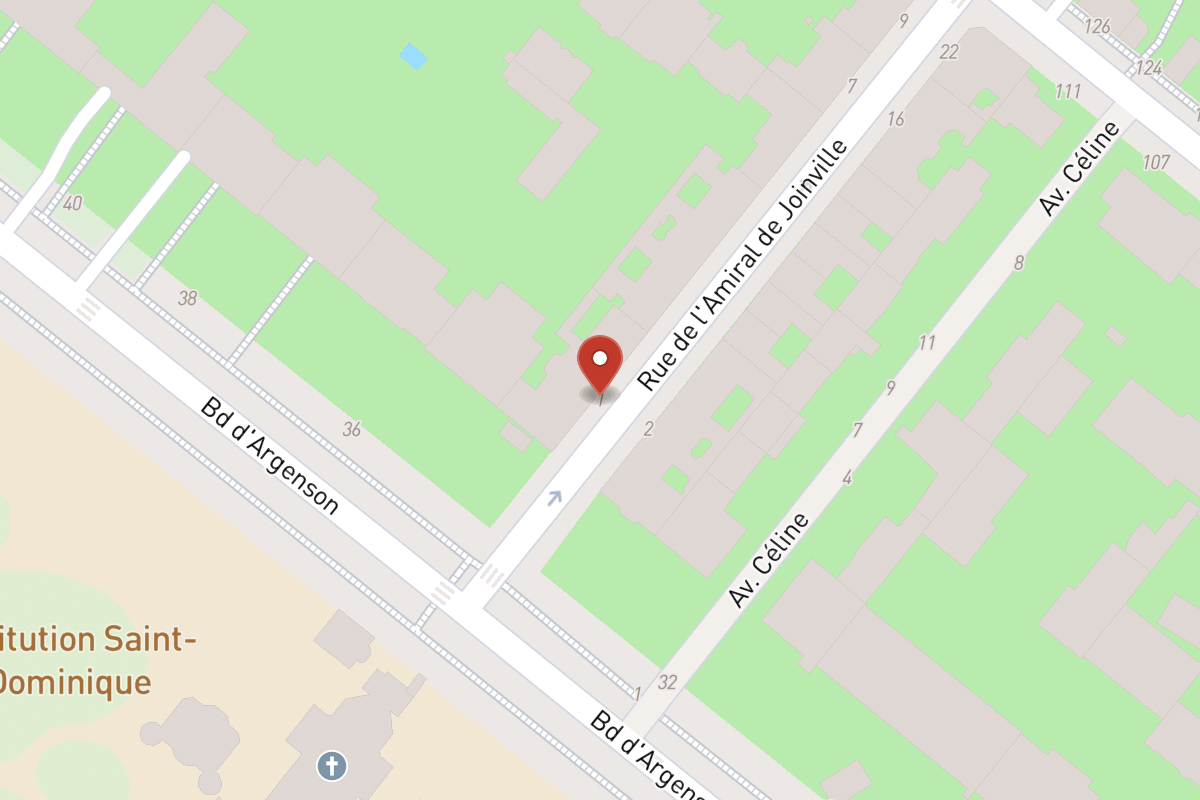 Plan de situation — 1 Rue de l’Amiral de Joinville